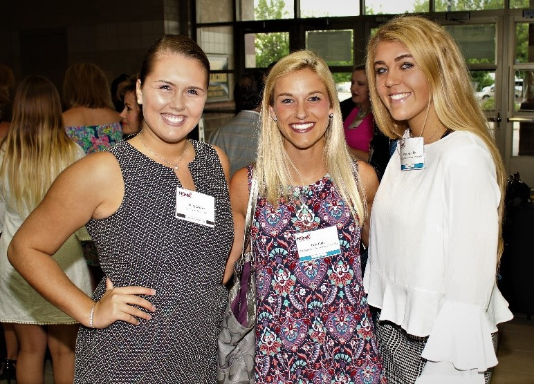 Erin Fish (center), with NSMA intern Riley Didier (left) and fellow Syracuse grad student Anna Connelly.