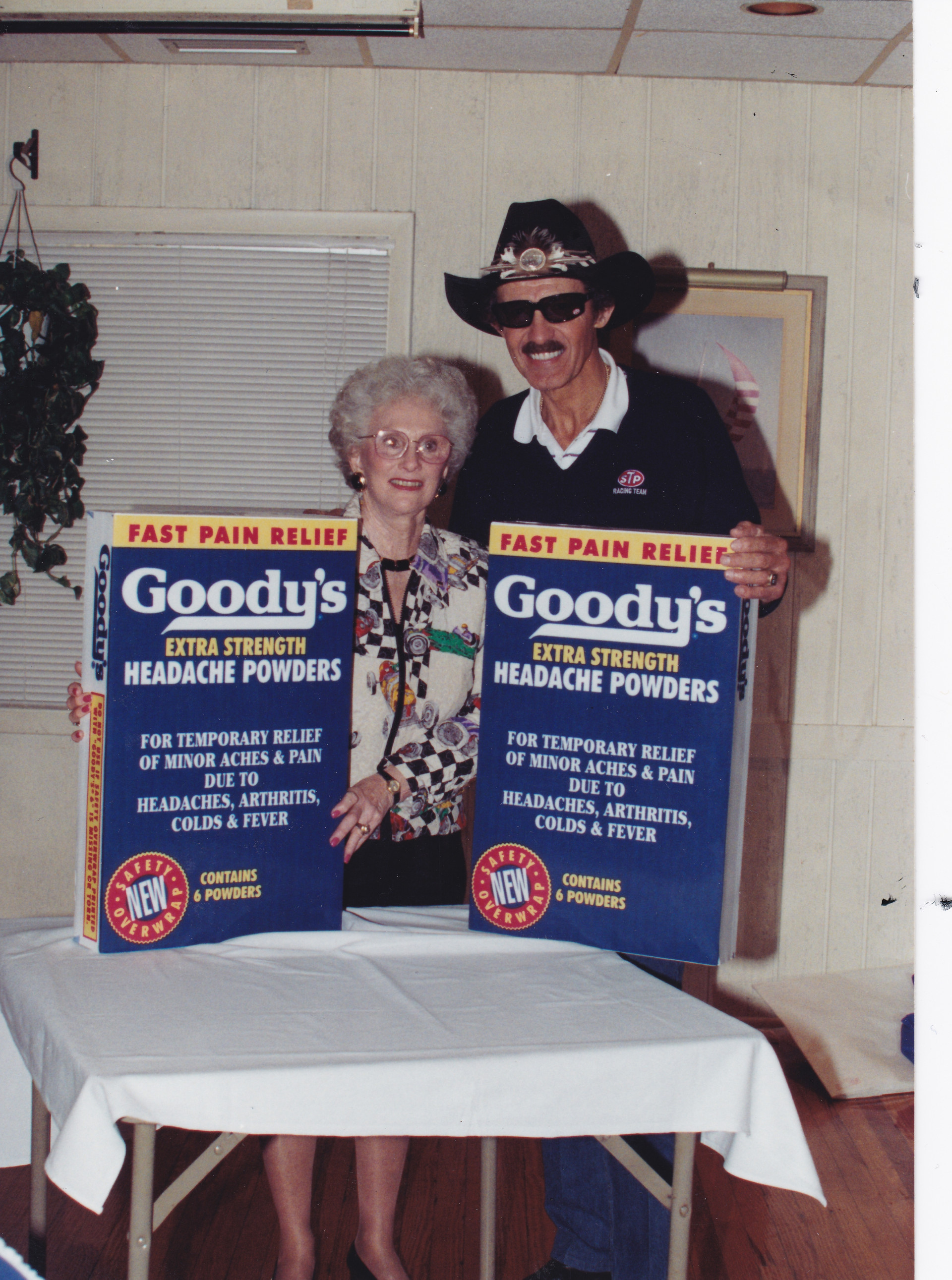 Ann Lewallen Spencer (left), with Richard Petty