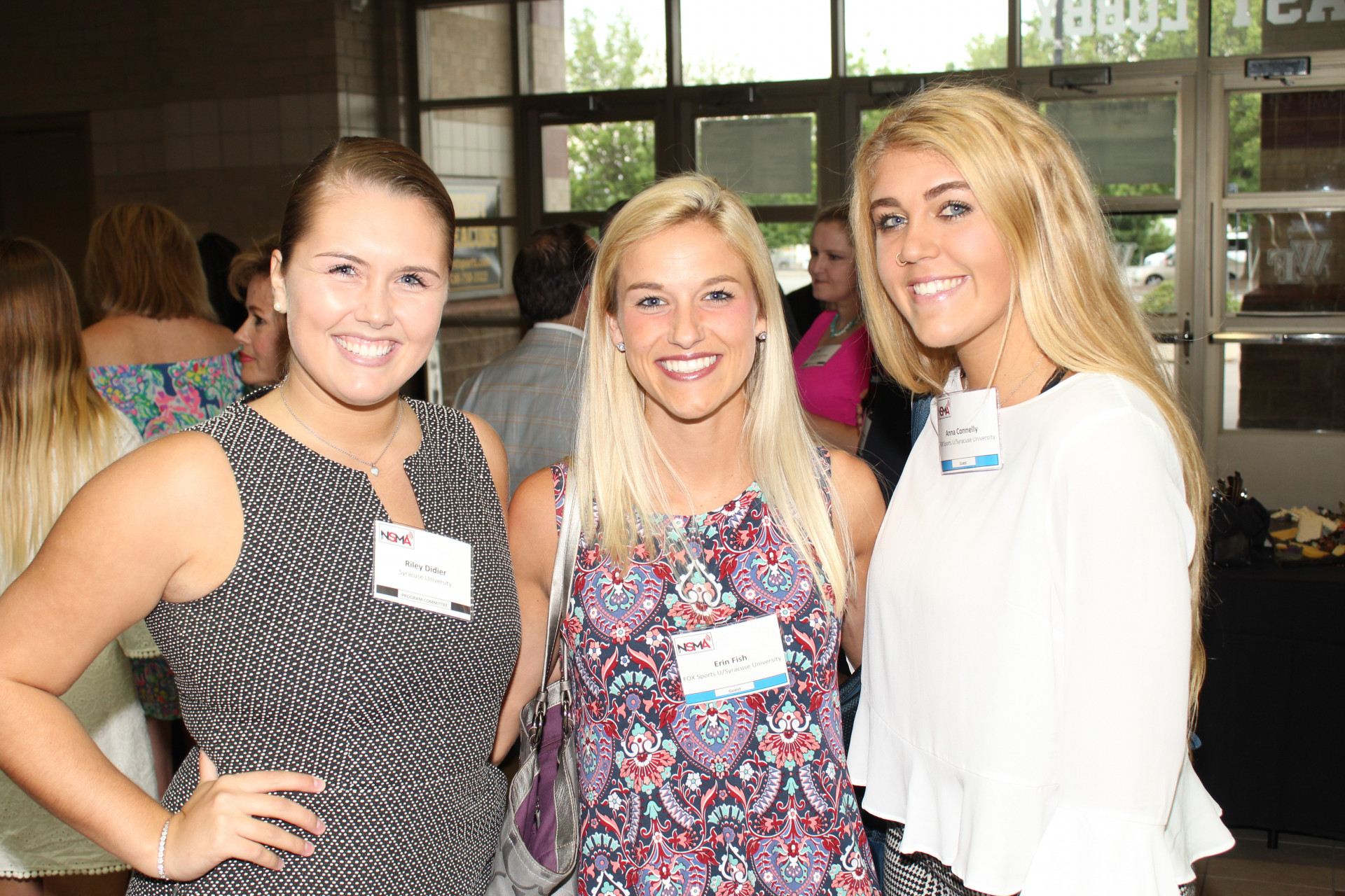 Erin Fish (center, at 2018 NSMA Awards Banquet) will represent the US in AIPS's Young Reporters Program in Uruguay in November and December