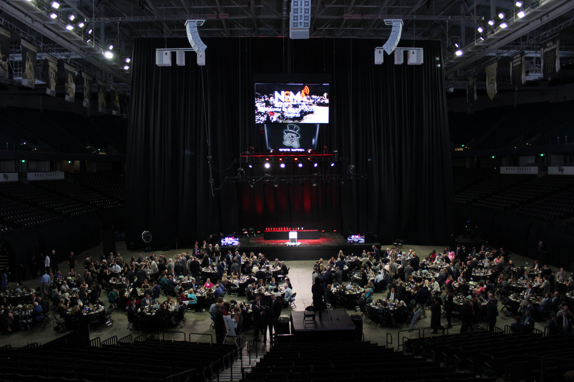 The 59th NSMA Awards Banquet was held on the floor of Wake Forest University's Lawrence Joel Veterans Memorial Coliseum (Daniel Coston Photo)