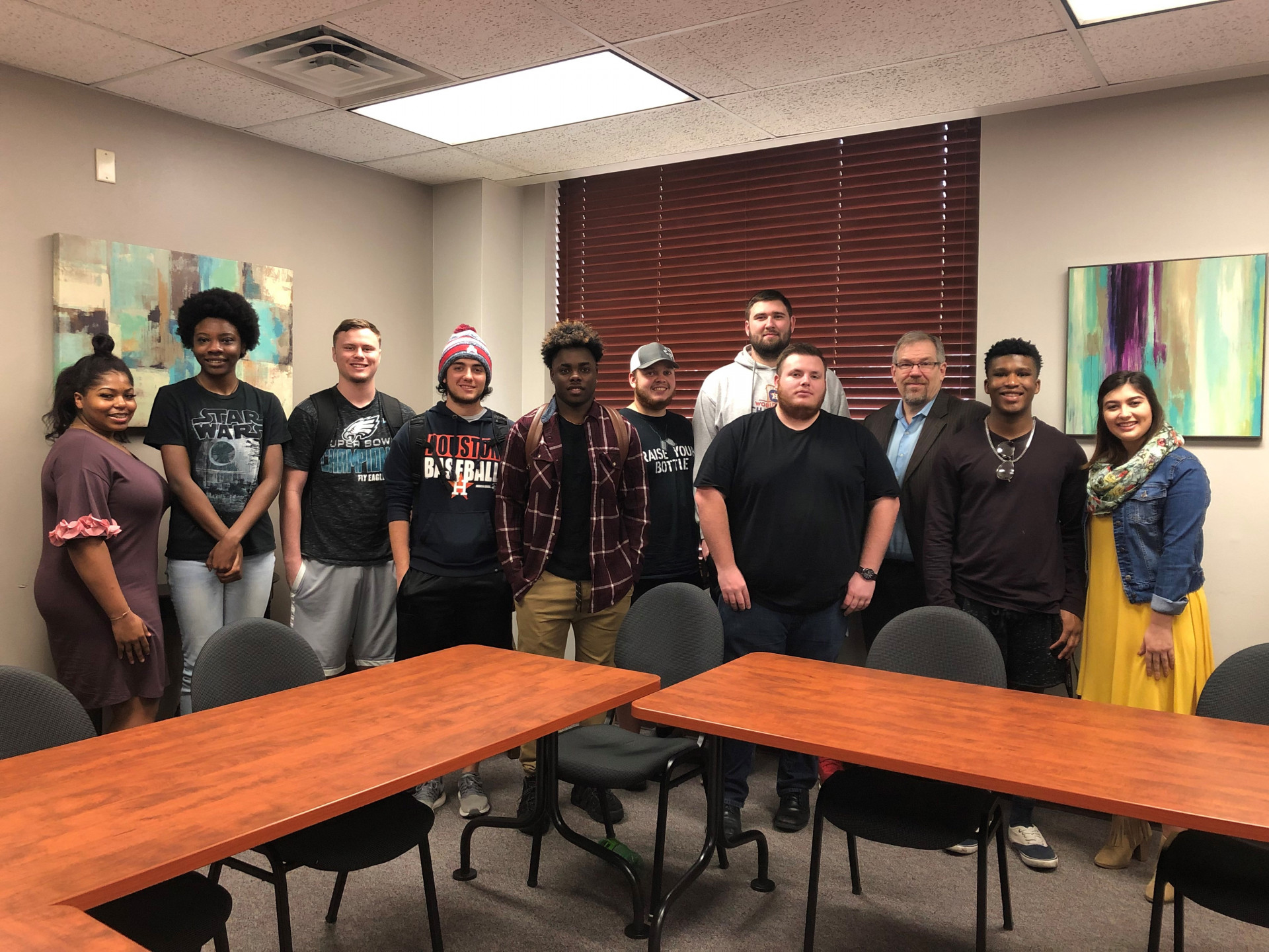 Members of the NSMA's student chapter at Sam Houston State University