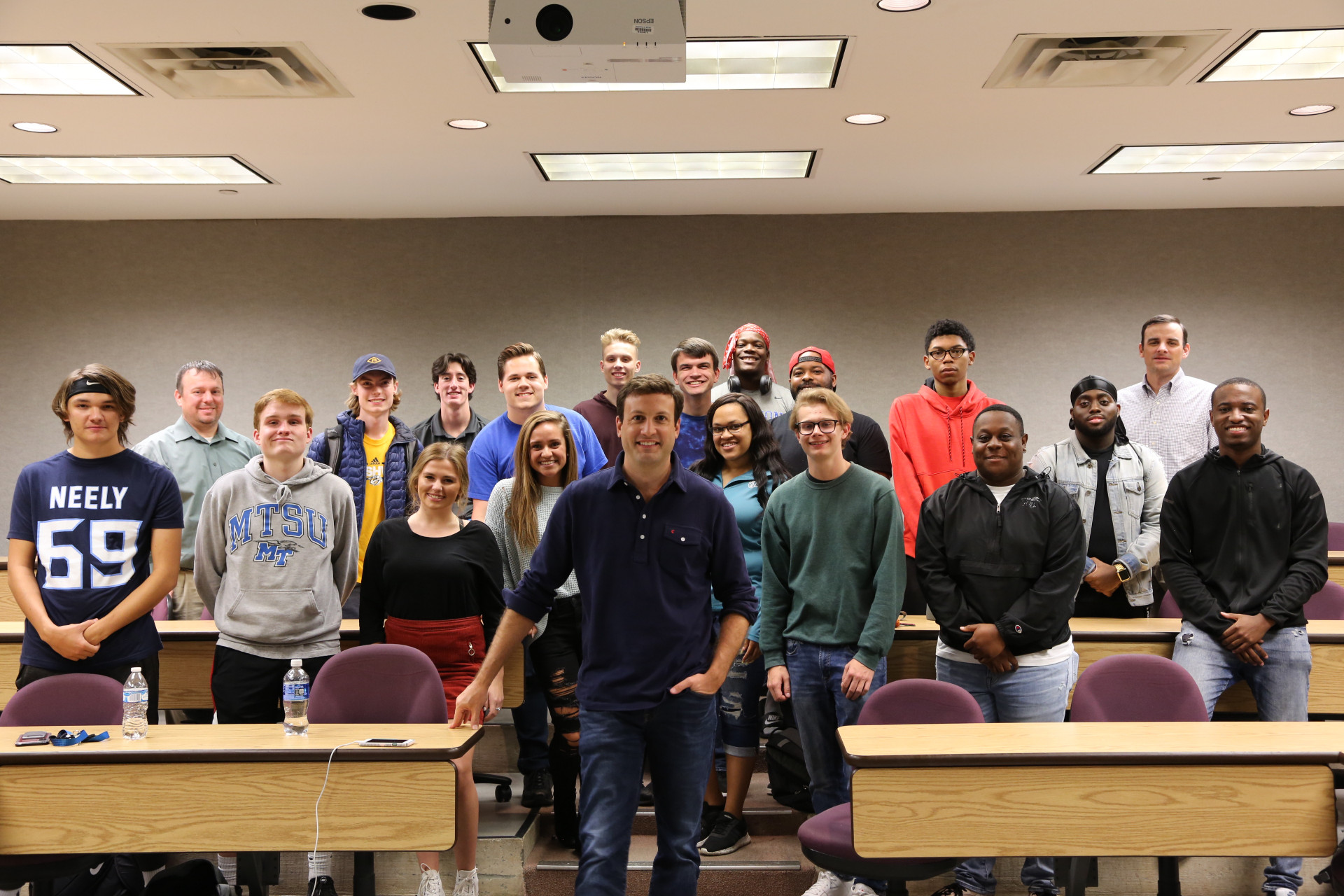 MTSU student chapter with guest speaker Jonathan Hutton (front, center) of 104.5 the Zone in Nashville