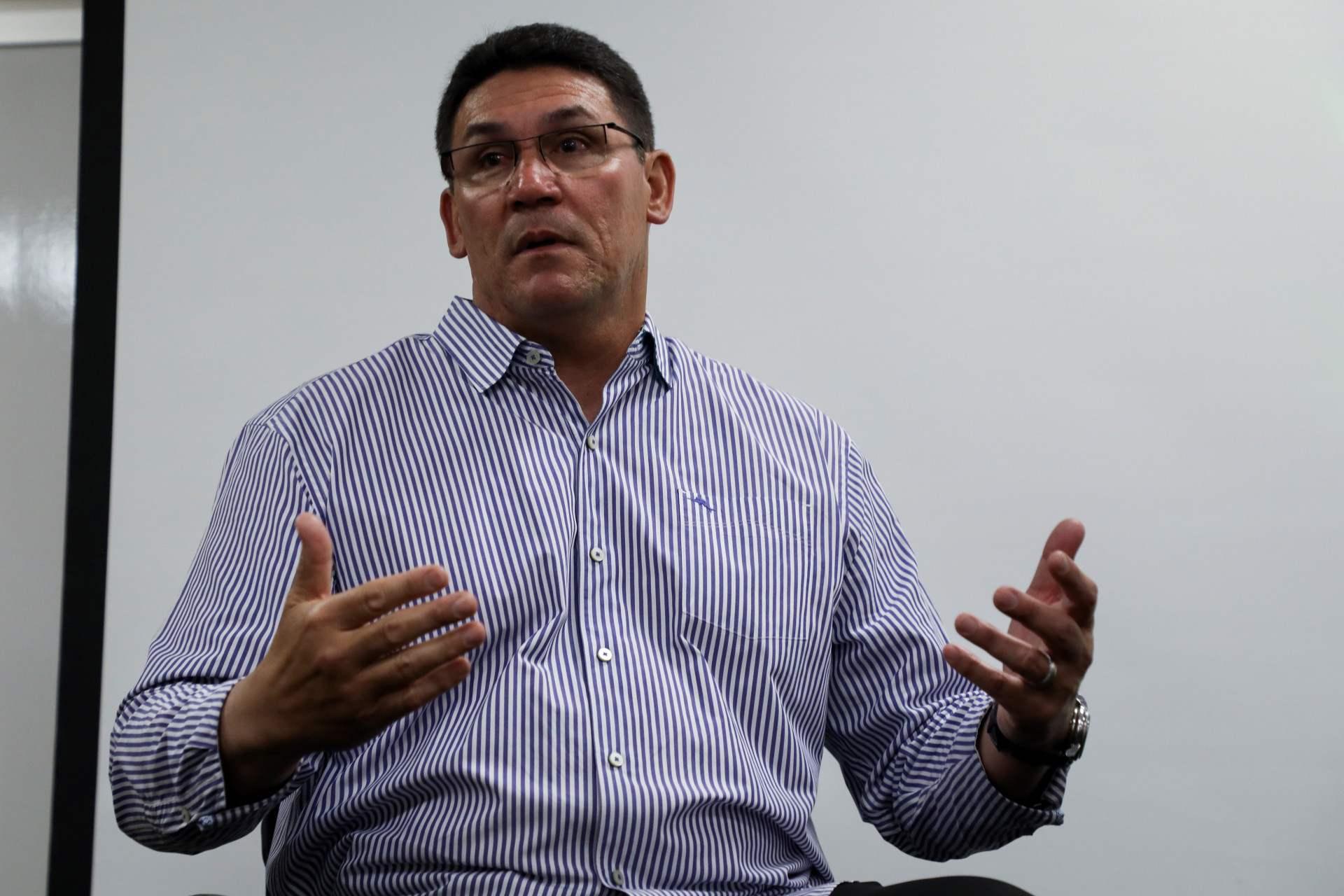 Carolina Panthers head coach Ron Rivera speaks to Univ. of South Carolina's NSMA student chapter, April 11, 2019 (Photo provided)