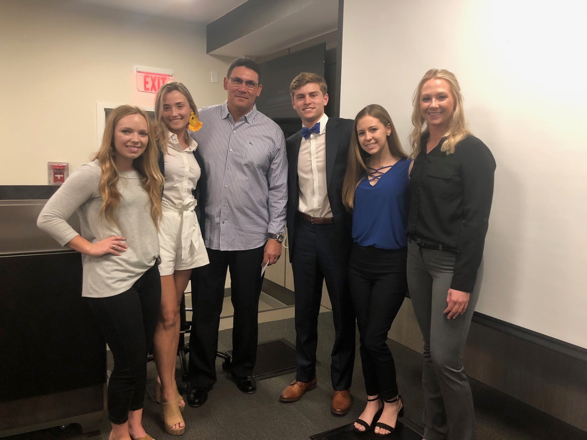 Ron Rivera, 3rd from left, with members of the NSMA student chapter board at the University of South Carolina